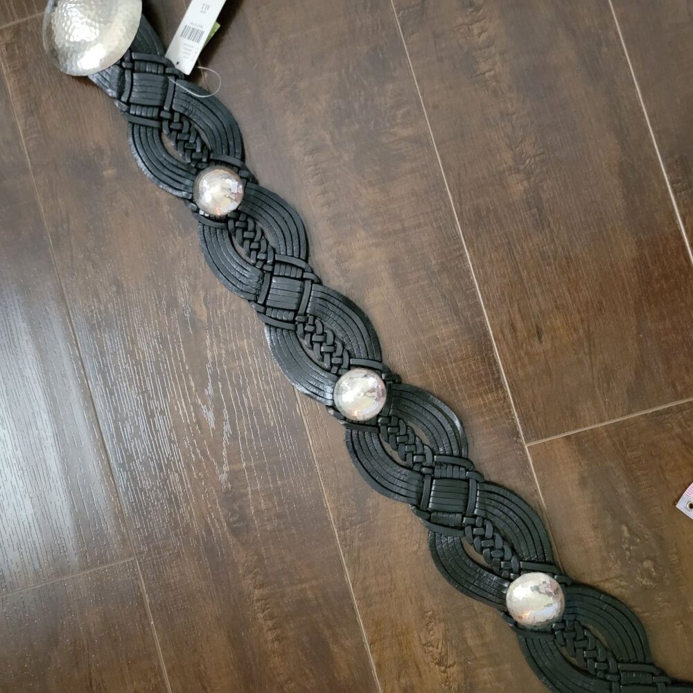 Anthropologie Z&L Camilla Belt Womens Braided Leather Vintage Boho Chic Western - Picture 5 of 8